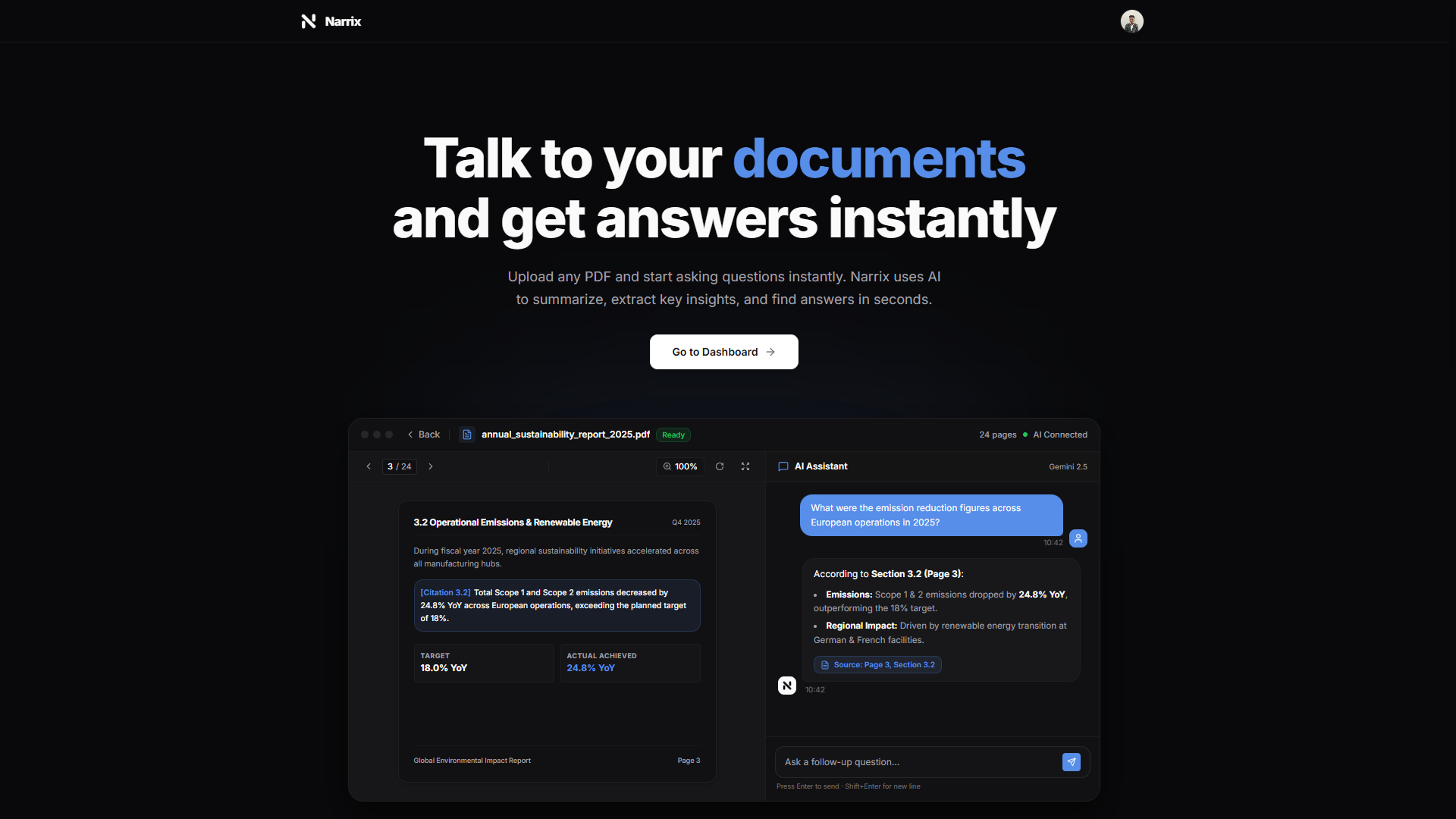 Narrix | Chat With Your PDFs Using AI